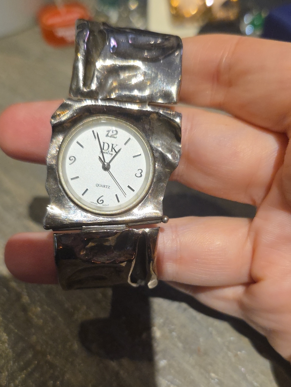 Sterling Silver Quartz Bracelet Watch - White Dial
